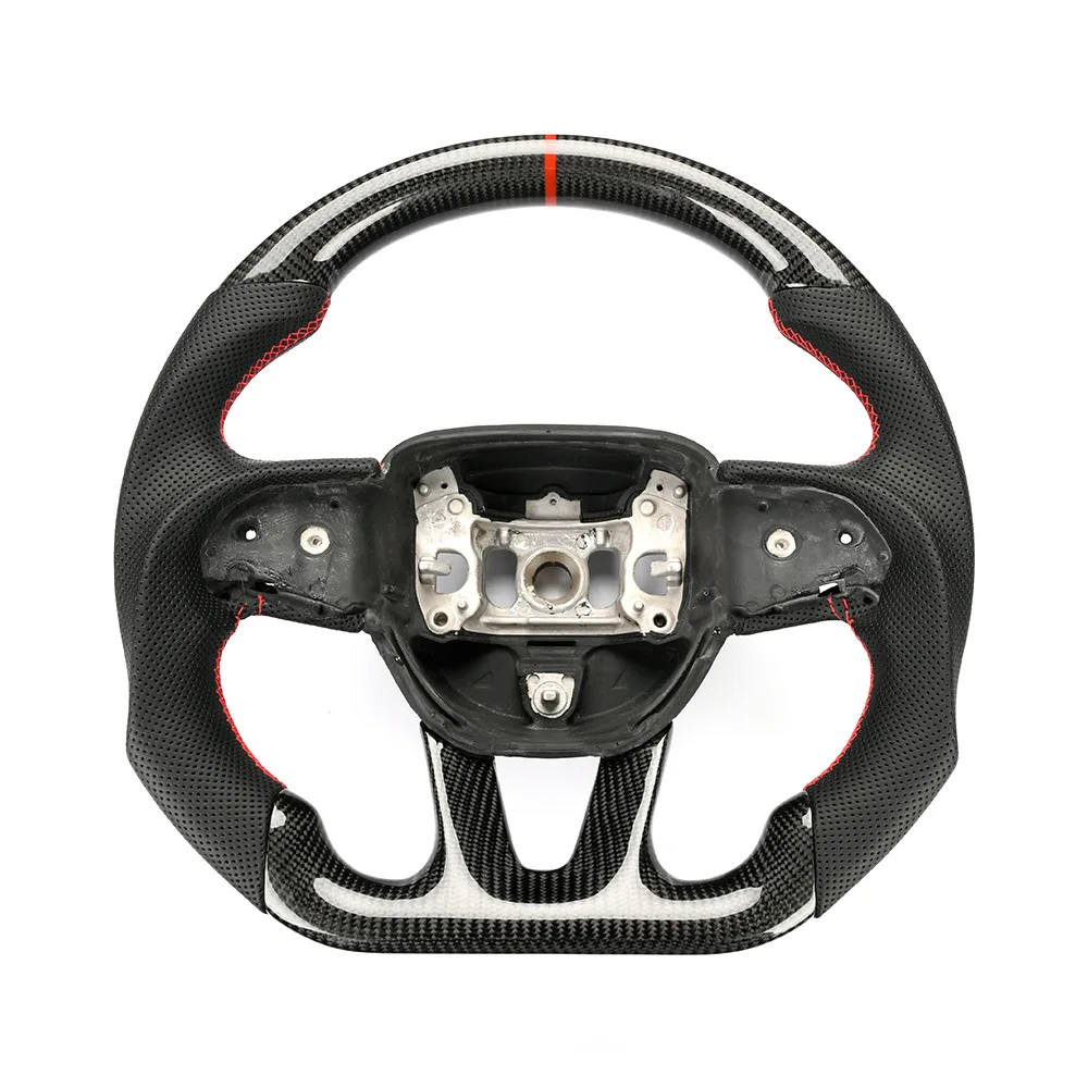 Real carbon fiber steering wheel suitable for Dodge Charger Challenger Hellcat SRT custom car steering wheel