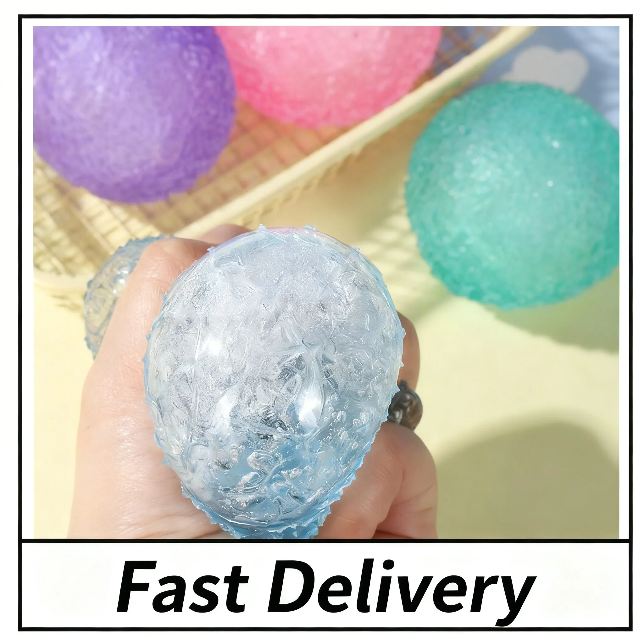 1 Stück Hochwertiges Squishy Mehrfarbiges Textur-Eiskugel-Quetschspielzeug für Kinder und Erwachsene Weiches Knautsch-Pop-Fidget-Spielzeug für Kinder Halloween Weihnachten