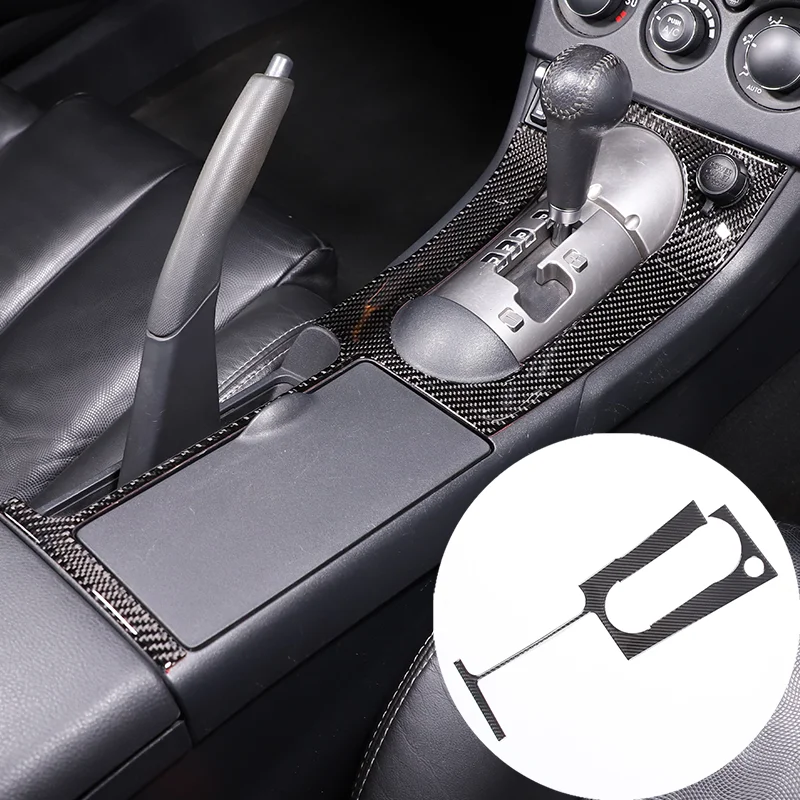 لميتسوبيشي الكسوف 2006-2011 لينة ألياف الكربون سيارة وحدة التحكم المركزية والعتاد التحول لوحة الكسوة ملصق اكسسوارات السيارات #1