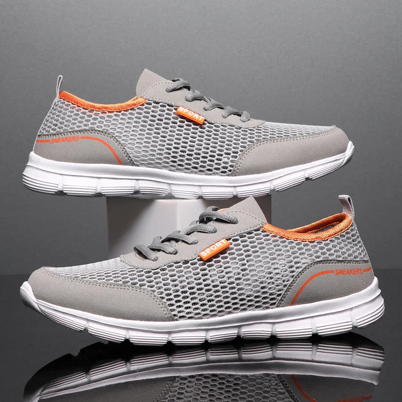 2023 New Men Walking Casual Shoes Lightweight Soft Low Top Comfortable Sneakers Outdoor Men Mesh Sports Shoes Tenis Masculino