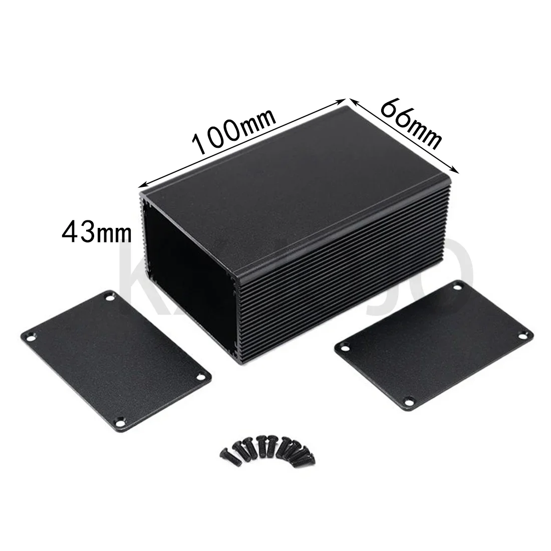 

Aluminum Enclosure 66*43*100mm Integrated Silver/Black Waterproof Case PCB DIY Instrument Electronic Protective Box