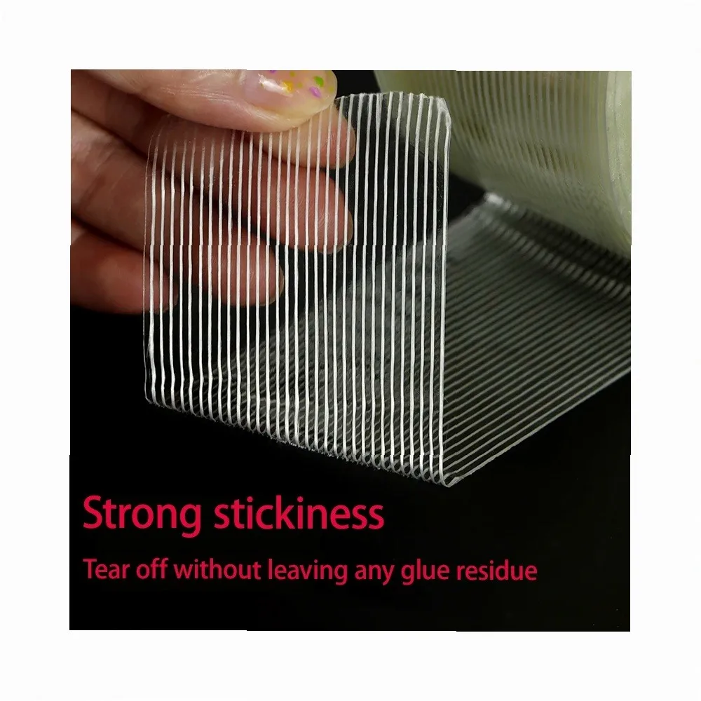 High Viscosity Stripe Fiber Tape Non-Marking Battery Bundling Wear-Resistant Waterproof High-Temp Resistant Strong