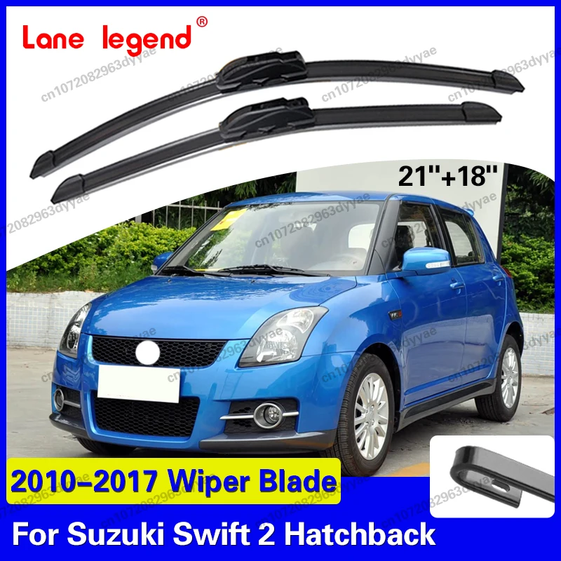 2 Escobillas Limpiaparabrisas Delanteras para Suzuki Swift 2 Hatchback AZG GTI Sport 2010-2017 LHD, Accesorios para Auto 2015 2016