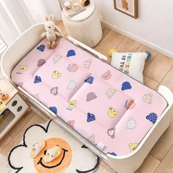 CPull-matelas de lit pour tout-petits, optique de berceau pour bébé, coussin de lit mignon, coton CPull, ensemble de literie double face pour bébé, 120x60cm