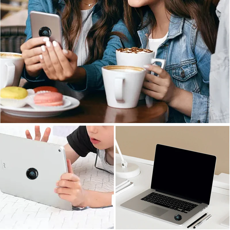 5pcs of circular molecular ball Shield 5G EMF protective stickers, suitable for mobile phones, computers, tablets, and radiation