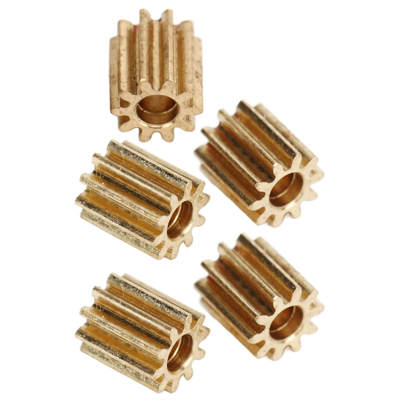 5PCS RC Car Brushed Motor Gear Brass 10T Motor Gear for Axial SCX24 1/24 RC Crawler Car