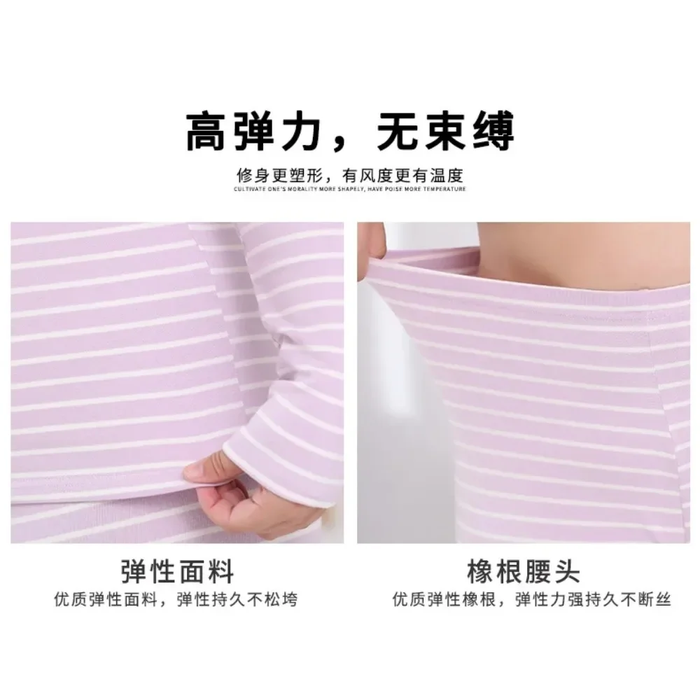 Extra Large Pajamas With Plush Set Long Johns Woman Winter Clothes Coats Warm Base Shirt Clothing Two Piece Set XXL XXXL 4XL 5XL