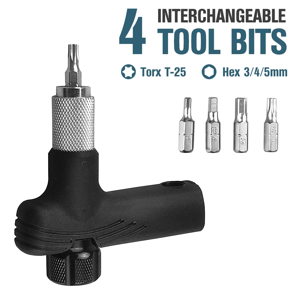 

Adjustable Bike Torque Wrench 4/5/6Nm Torque T Wrench Portable Bicycle Maintenance Kit