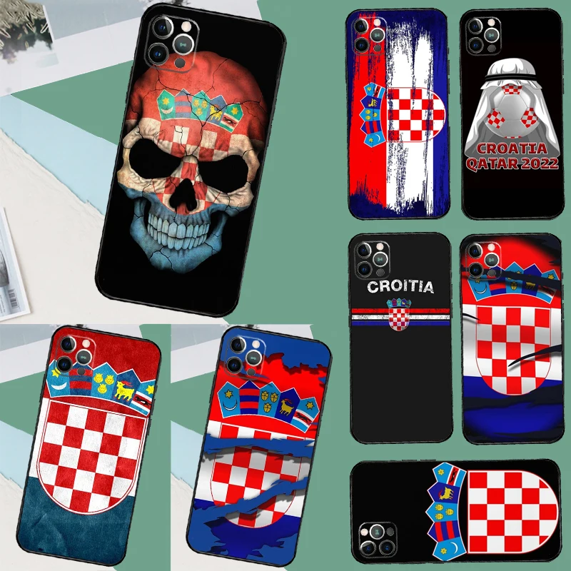 Croatia flag Case Cover For iPhone 12 13 Mini 11 14 15 Pro Max Plus X XS XR SE 2020 SE 2022 7 8 Coque