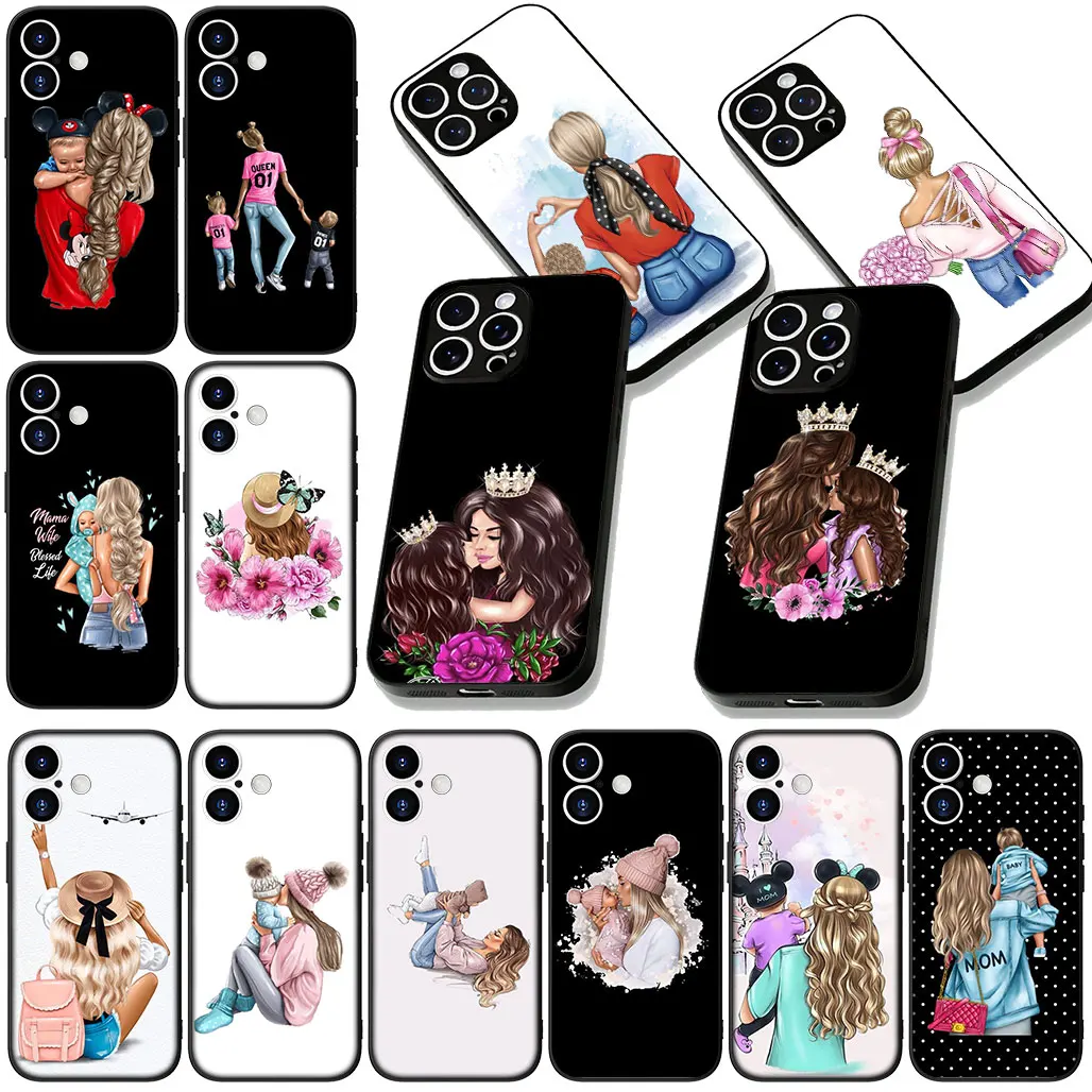 Для Samsung Galaxy A05 A06 A14 A50 A51 A52 A12 A13 A17 A70 A07 A71 A72 M56 M16 M06 Чехол Модный женский чехол для маленькой девочки, мамы, семьи, мальчика