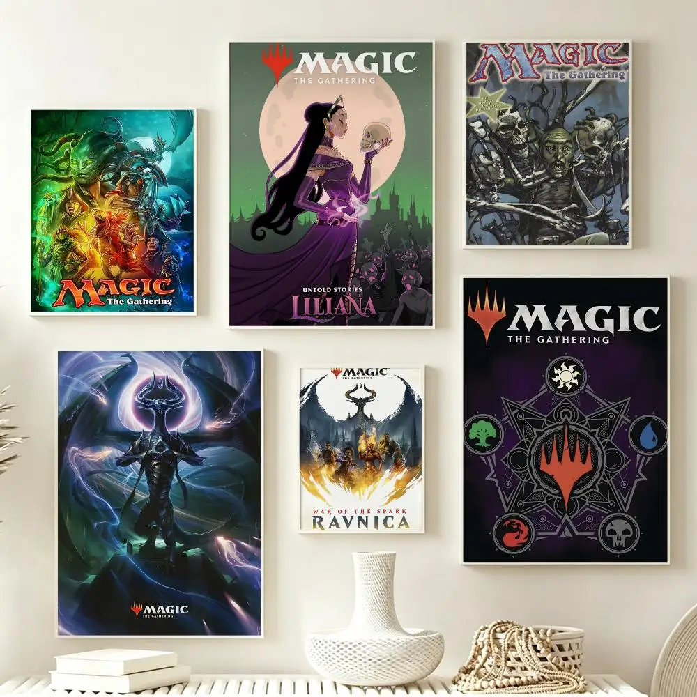 Game Magic The Gathering Poster Poster Multiple Sizes  frameless Creamy Style Wall Art Home Decor For Living Room Bedroom gift