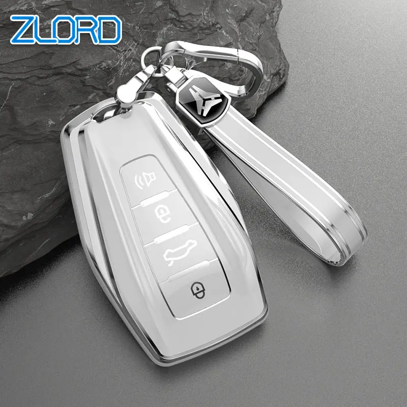 TPU Car Smart Key Cover Case Shell Fob For Geely Coolray X6 X7 Emgrand Global Hawk GX7 Holder KeyChain Protector Accessories