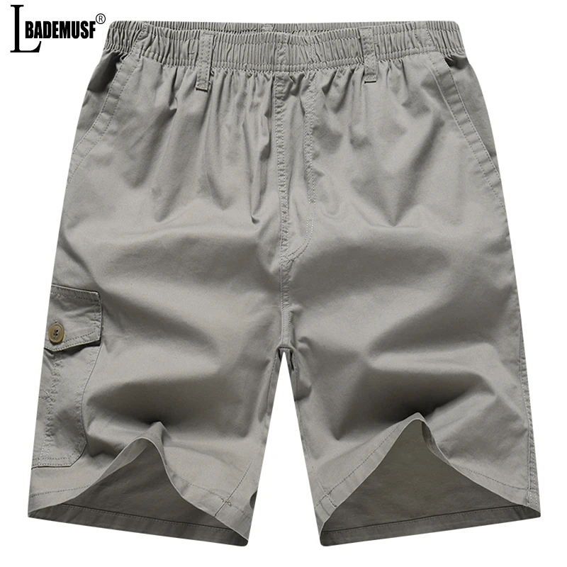 Summer Men Thin Loose Fitting Casual Shorts New  Simplicity Fashion Elastic Men's Shorts Solid Color Breathable Beach Shorts Men