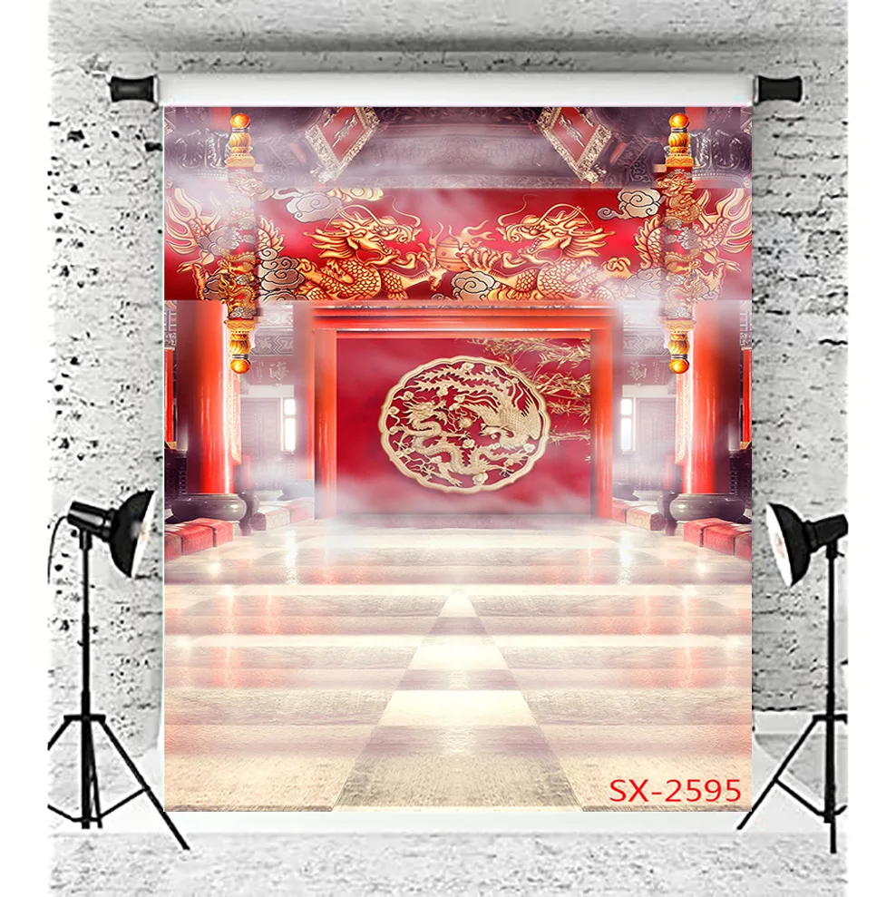 

ZHISUXI Chinese Style Joyous Opening Door Family Portraits Scenery Wedding Speciality Photography Background Props LY-01