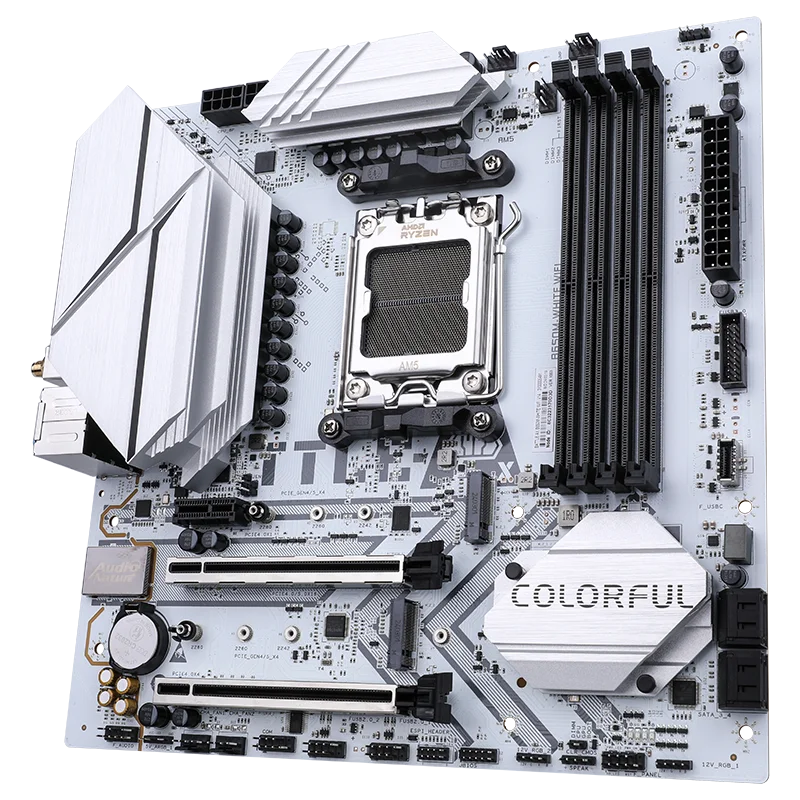 AMD B650 MATX WIFI white pcb colorful BATTLE-AX B650M-WHITE WIFI V14 motherboard