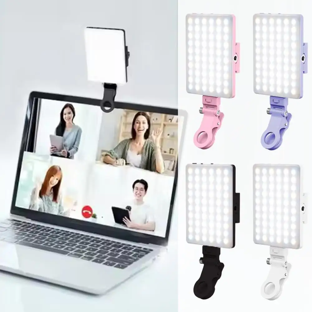 New Portable Mini Selfie Light Fill Light With 3 Modes Adjustable Brightness Rechargeable For Rechargeable Die Filled Light G7V8