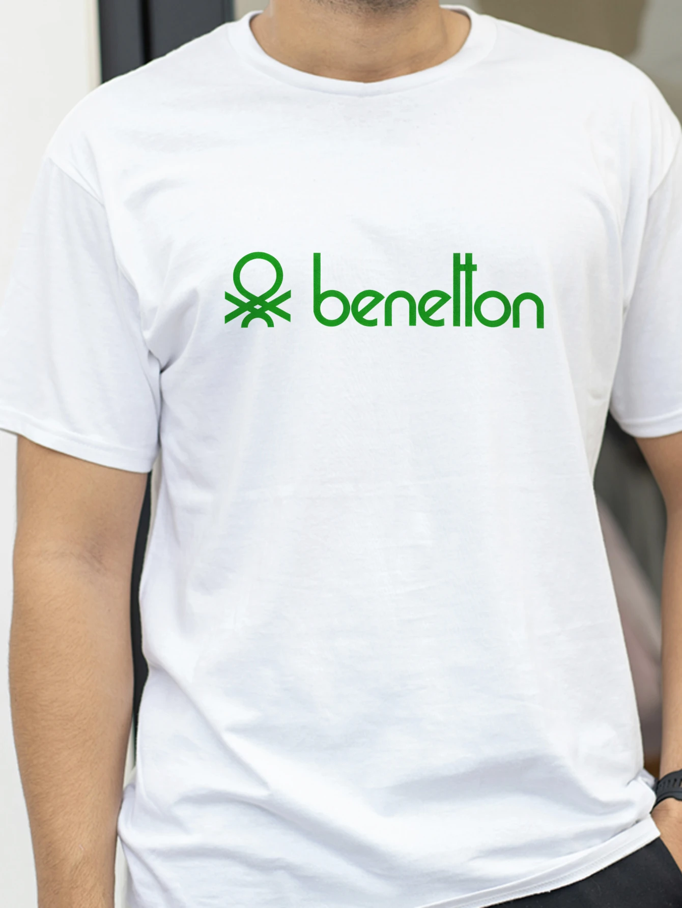 United Colors of Benetton T-shirt Uomo Moda Casual Sport T-shirt da uomo T-shirt stampata girocollo a maniche corte