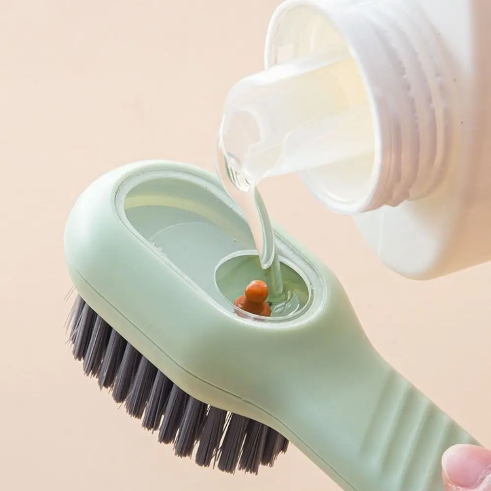 Cleaning Shoe Brush Soft Bristled Liquid Organizer Long Handle Clothes Board Brush Household Cleaning Tool