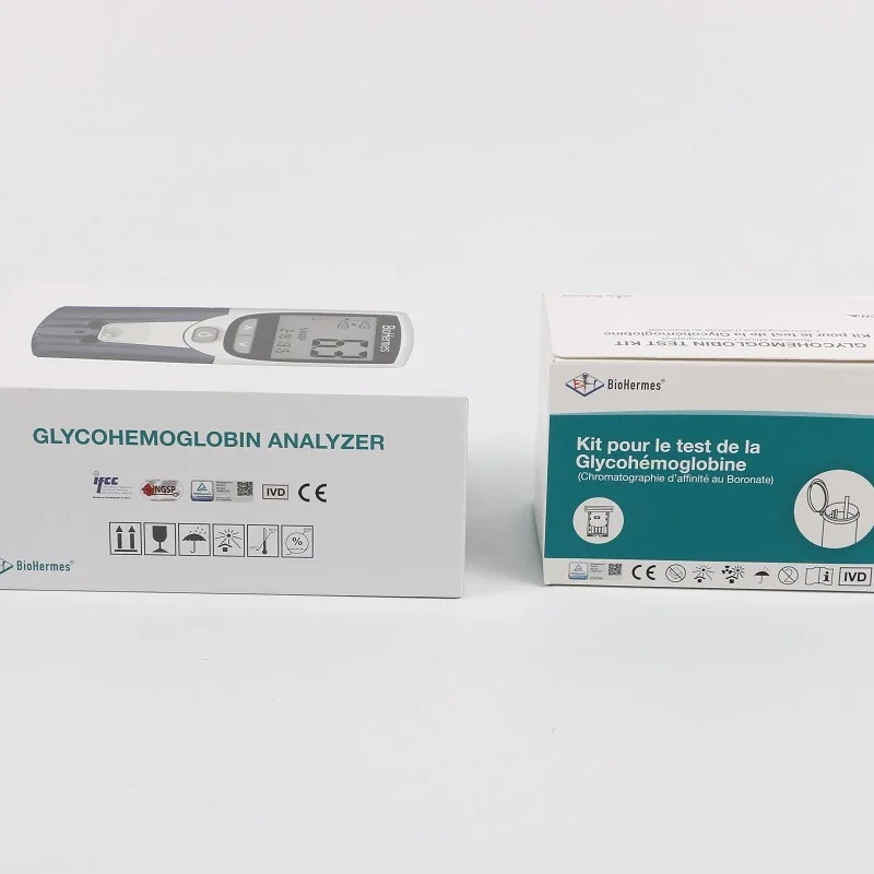 Biohermes Hba1c Meter Hemoglobin A1c Analyzer With A1c Test Kit Blood Group Testing Equipment Glucose Test Strips Sugar Test