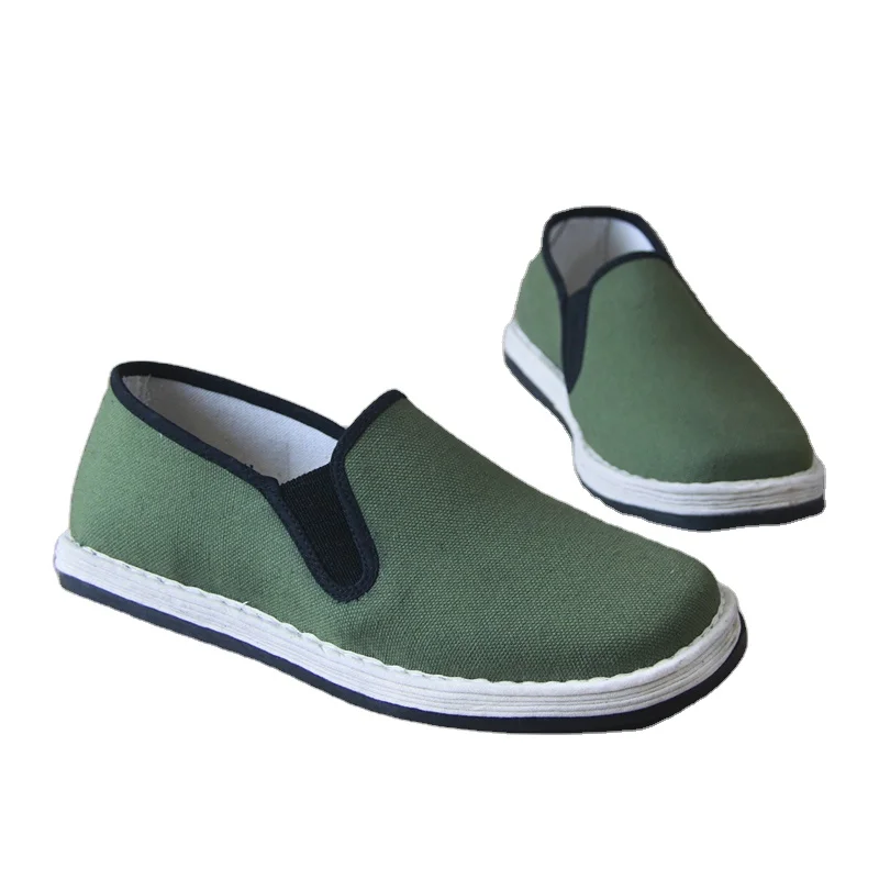 

Breathable and odor proof old Beijing Fabric Sport shoes fashion army green work leisure driving walking shoes Martial Arts