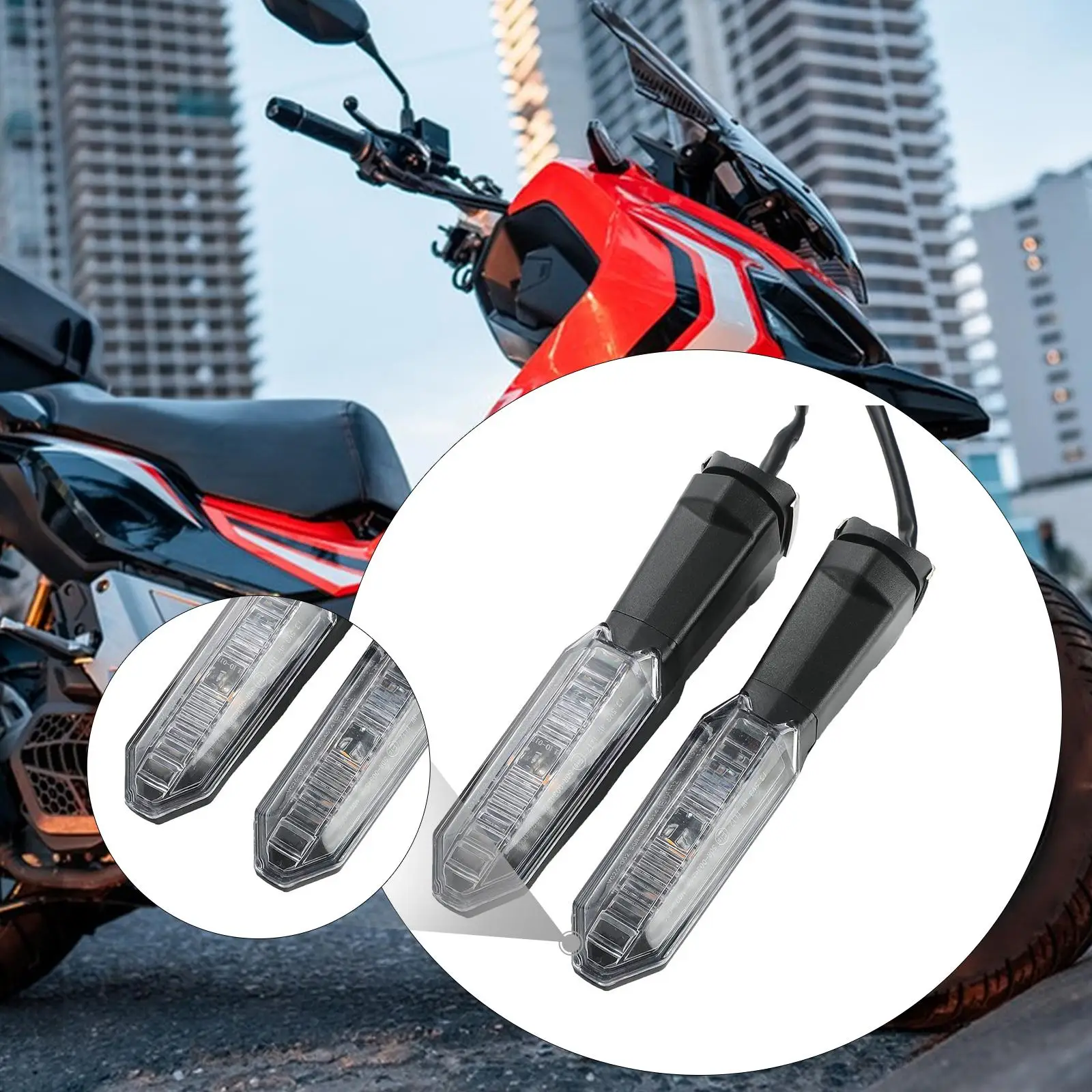 

PP Material Motorcycle Turn Signals Light High Visibility LED Indicator Lamp for Kawasaki Versys 1000 650 Front Rear Spare Part