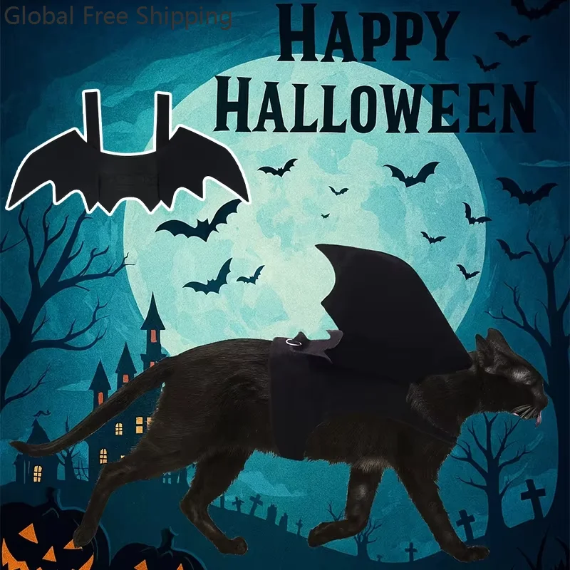 

Pet Bat Collar Halloween Party Dog ​​costume Cat Collar Costume Pet Cosplay Scarf Dress-up Accessories Puppy Kitten Wings Props