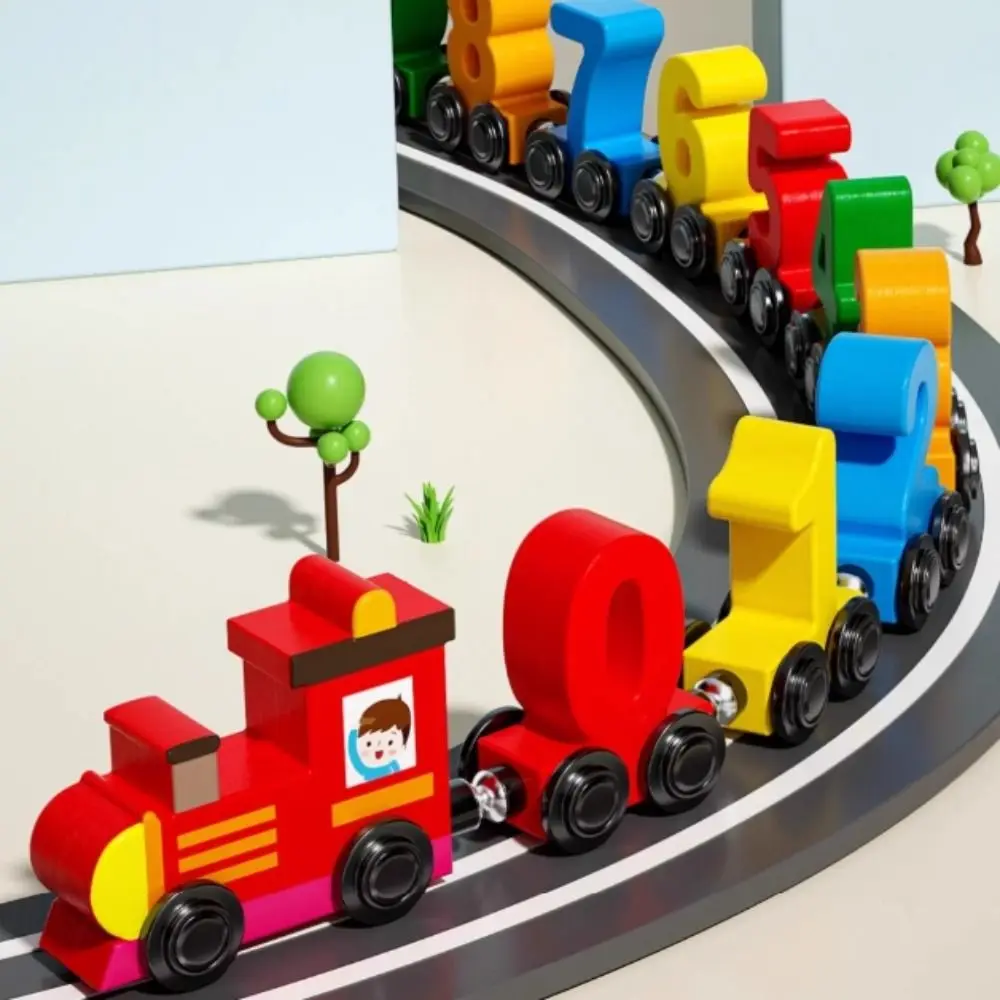 Magnetic Number Train Toys Cognition Montessori Little Number Train Model Colorful Learning Car Children's Educational Toys
