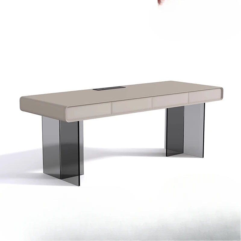 

Acrylic desk light luxury high-end Italian minimalist living room study table large desk workbench home desk