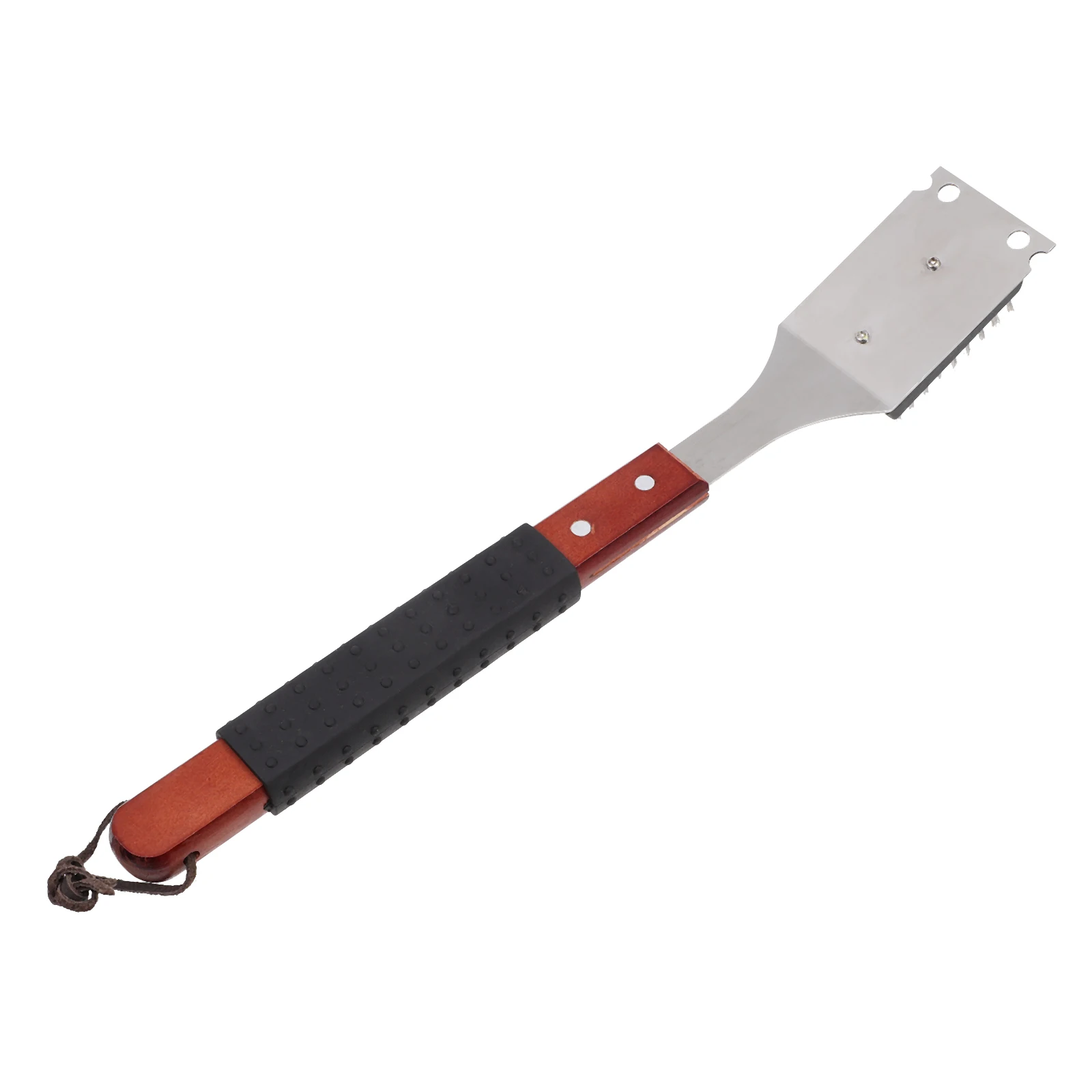 

Cleaning Brush Stainless Steel Wood Handle BBQ Grill Brushes Outdoor Scrubber Accessories Powerful Stain Removal Easy Storage