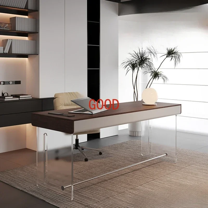 

Light Luxury Modern Minimalist Desk Study Home Acrylic Suspended Computer Desk