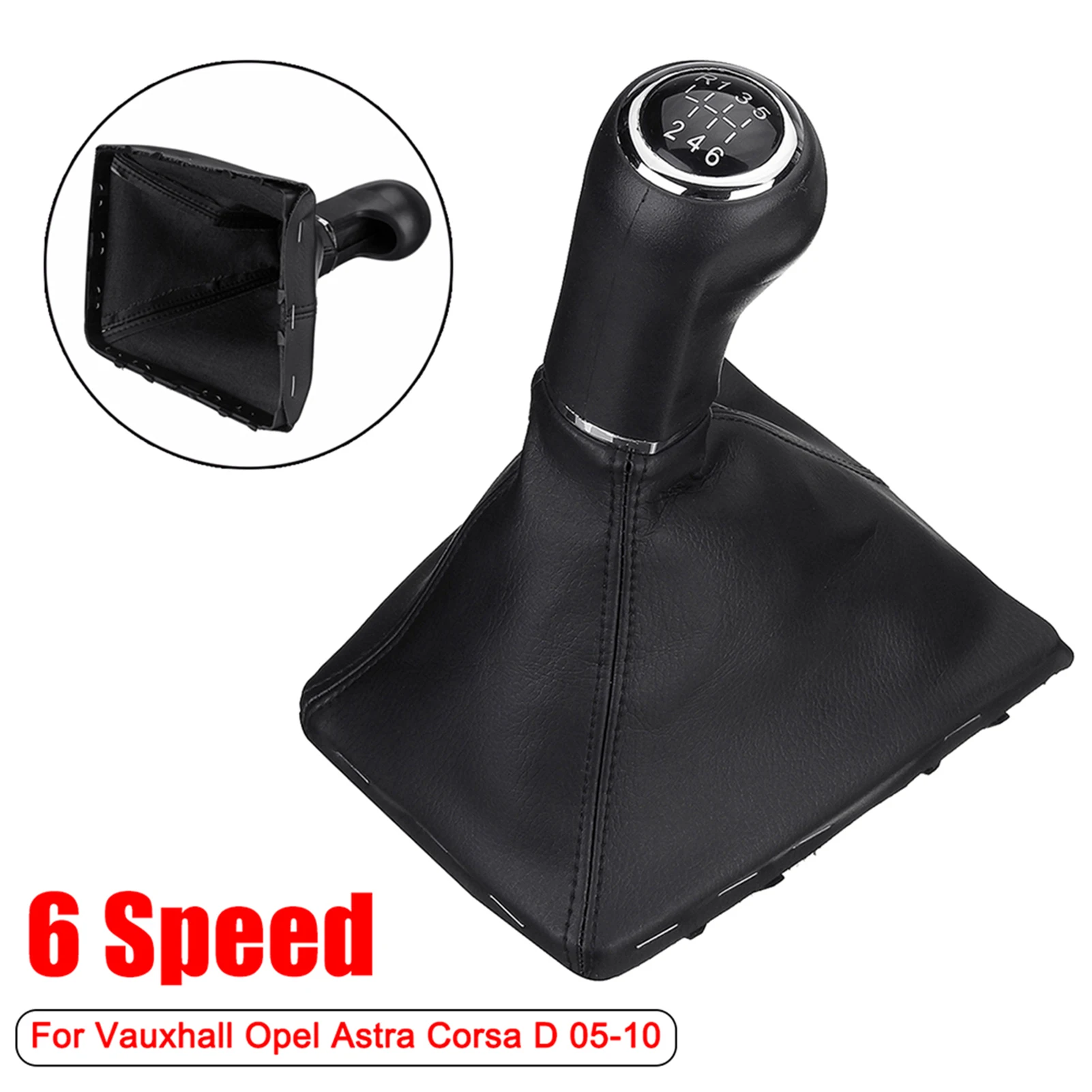 6 Speed Gear Knob Stick Gaiter Replacement for Vauxhall Astra 2005-2010 Opel Corsa D 2005-2010 Opel Zafira B  2005-2010