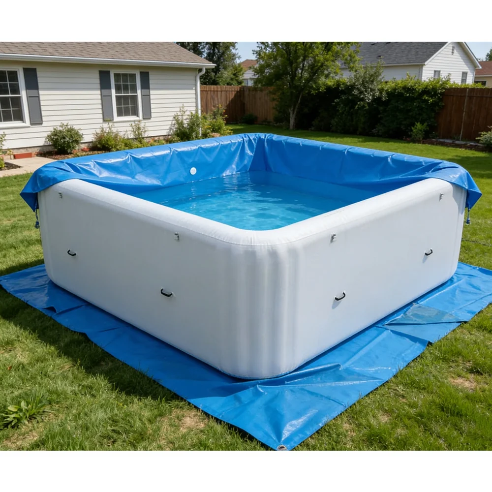 

Commercial-Grade Durable Drop Stitch Inflatable Pool Portable Large Water Pool Rapid Inflation & Deflation for Backyard Use