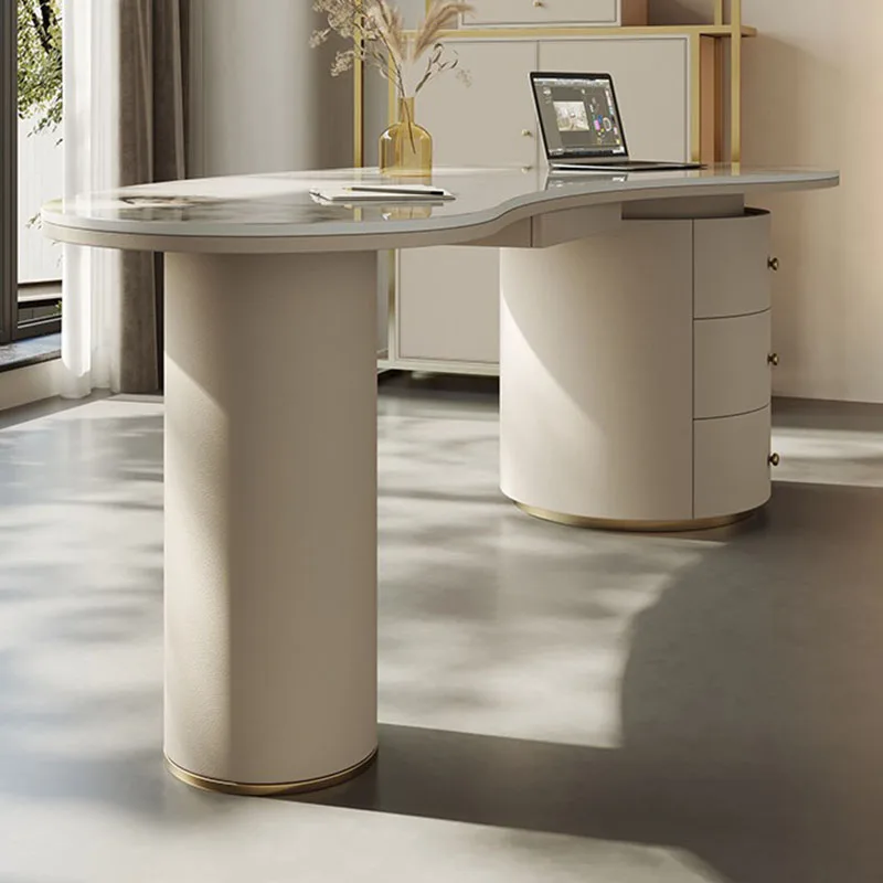 Motion Desk Computer White Office Table Home Furniture Tables Work Economic Desks Room Modern Auxiliary Bureaux Offices Luxury