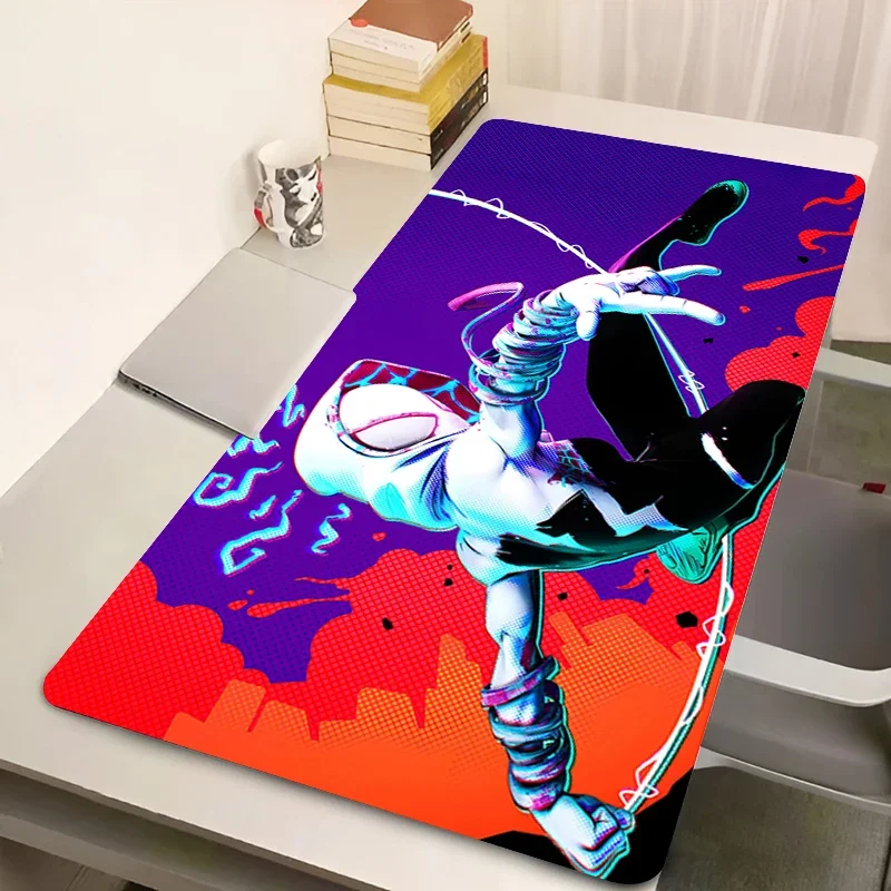 Marvel homem-mulher gwen grande xxl computador pc gaming mouse pad hd gamer tapetes de mesa teclado mause pad muismat tapetes de jogo de mesa