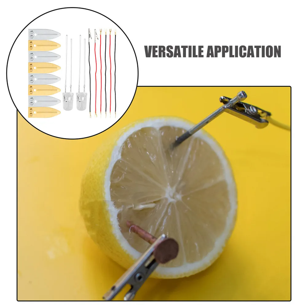 1Set Potato Fruit Battery Experiment Kit for Kids Science Education Electricity Circuit DIY Project Home School Lab Learning