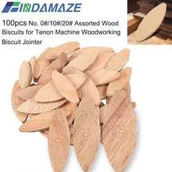 100Pcs Wood Biscuit Carpentry DIY Tenon Biscuit Joinery Beech Wood Nail Cork Block Wood  Board Butt Tool 0# 10# 20# for Splicing