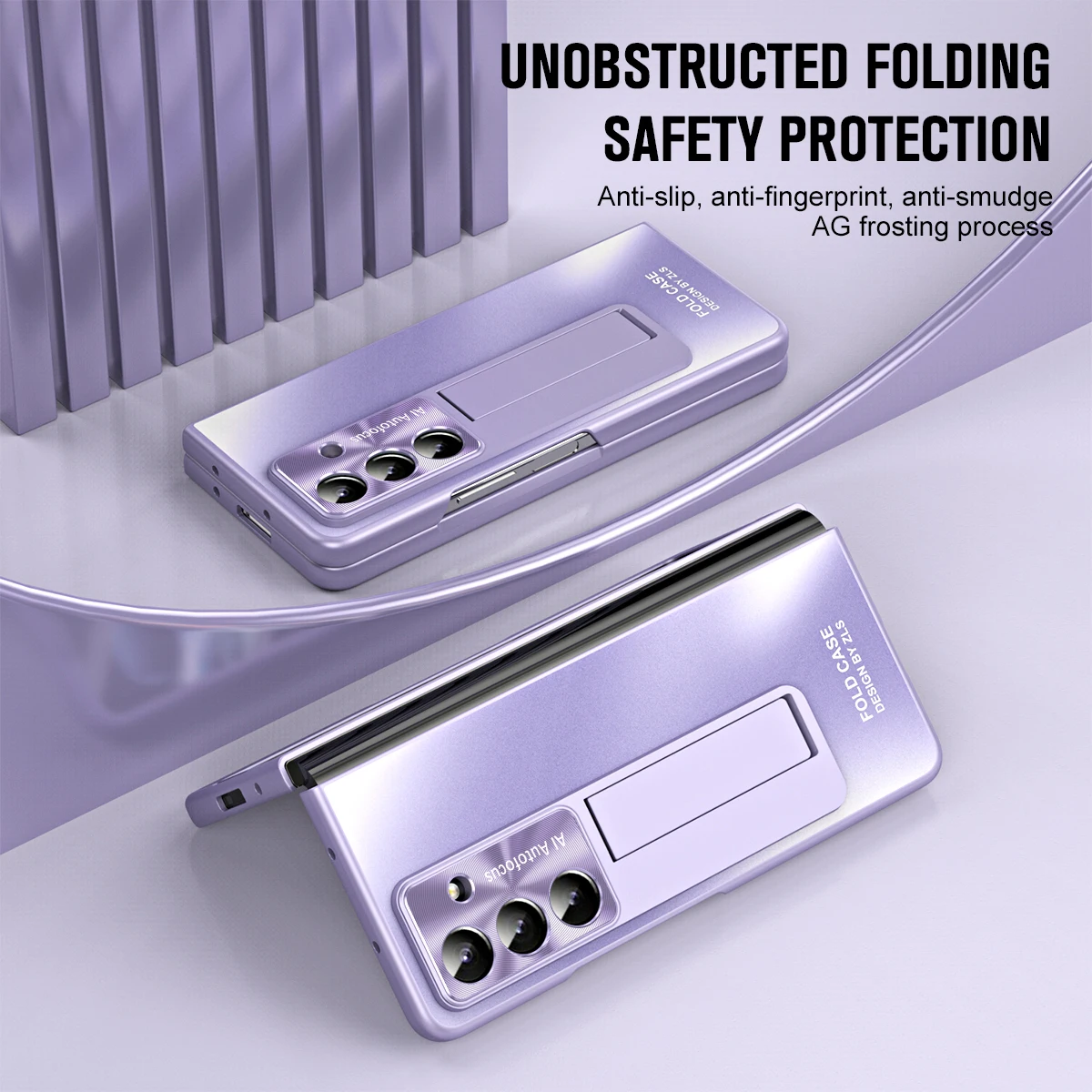 

For Samsung Galaxy Z Fold 7 6 5 4 3 New AG Matte Feel Shell Film Integrated with Tempered Glass Film Shockproof Phone Case