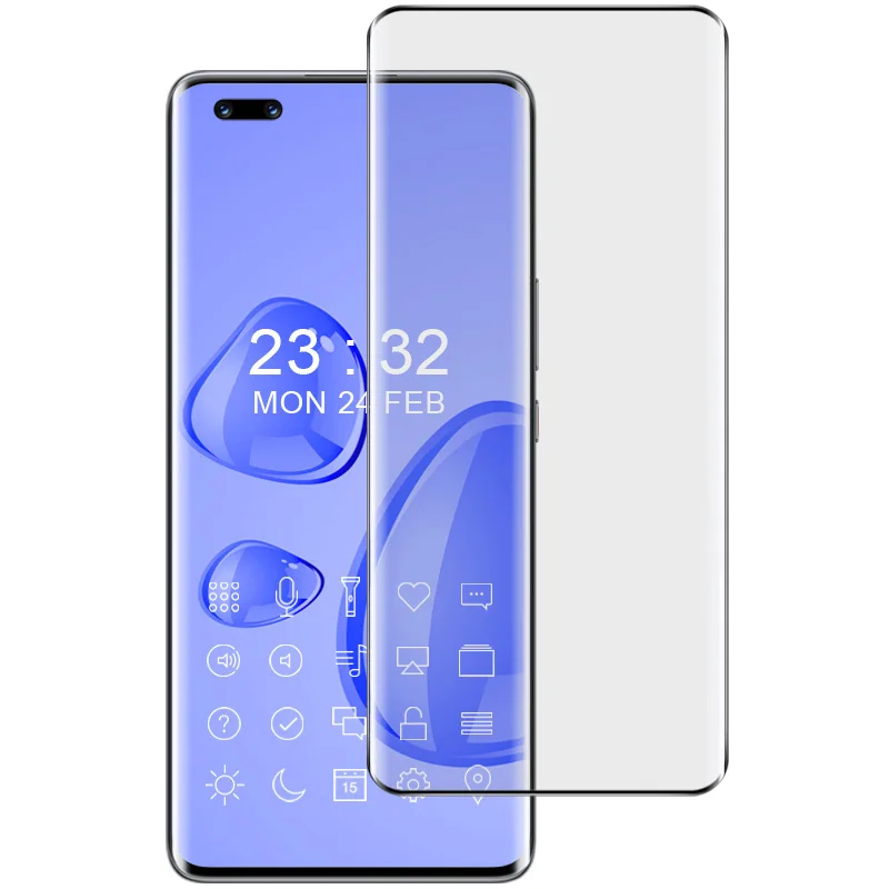 

IMAK AGC Glass Full Screen Protector for Huawei nova 10 Pro 4G, Side Glue 3D Curved Anti-scratch HD Clear Film