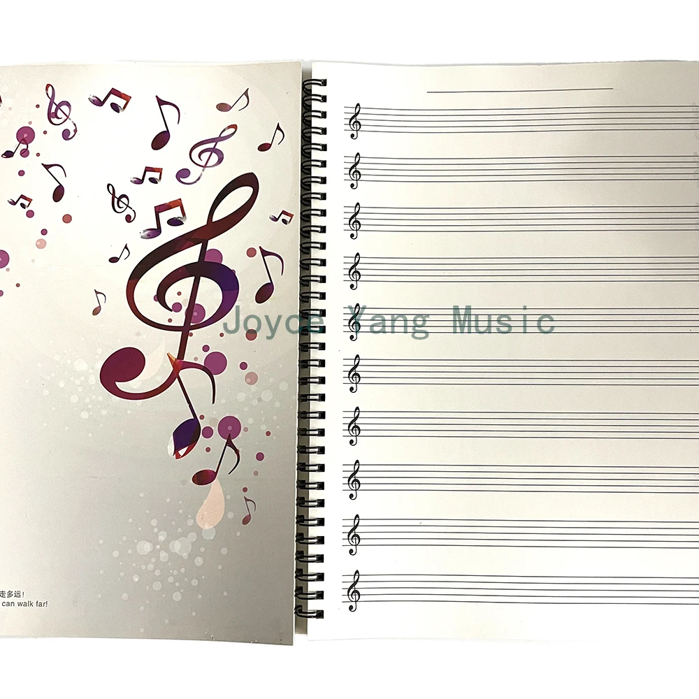 

Размер А4, 75 страниц, музыкальная нотация, пианино, посох, скрипка, гитара, 5-строчный скрипичный ключ для студенческого персонала