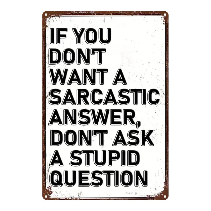 2D Flat, 1pc Vintage  Wall-Mounted Decorative Plaque & Sign - Humorous & Satirical Metal Wall Art Suitable for Home, Kitchen