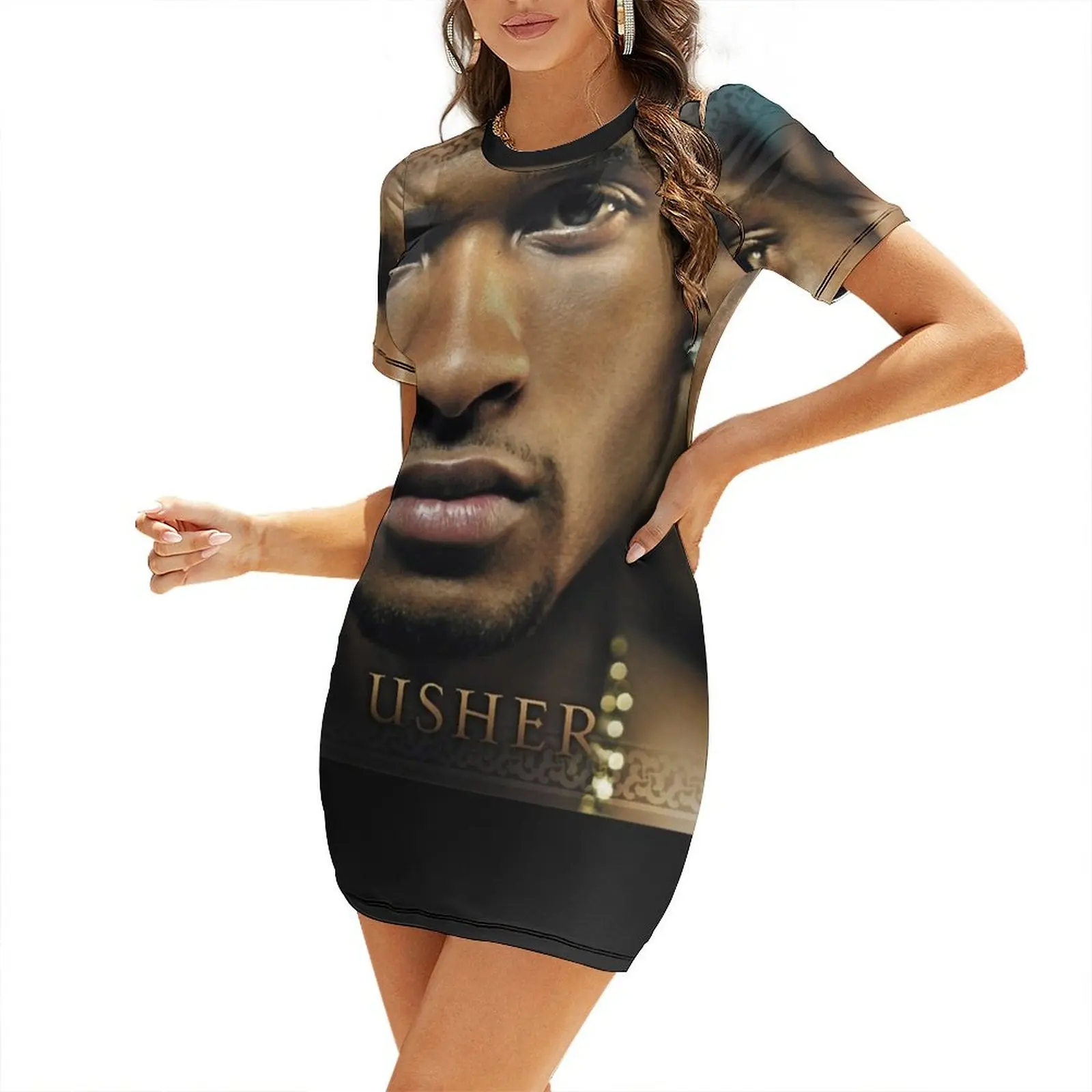 Usher confessões clássico camiseta vestido de manga curta roupa de festival feminino vestido de noite de luxo mulher para casamento