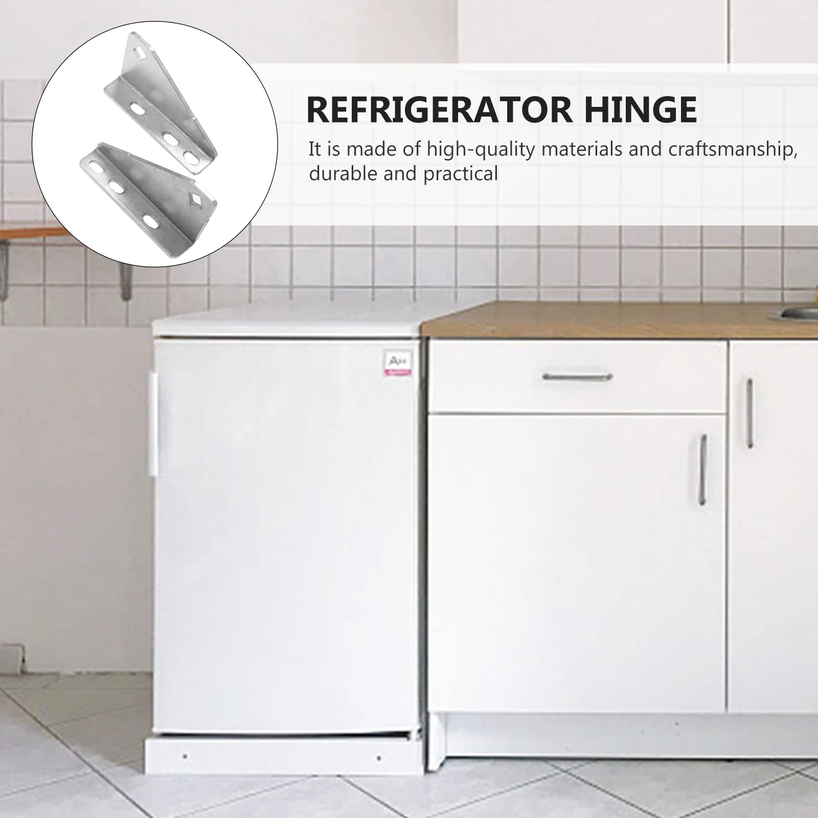 

2pcs Stainless Steel Freezer Door Heavy Duty Refrigerator Durable Metal Door Hinges Smooth Opening Long Lasting Mirror Finish