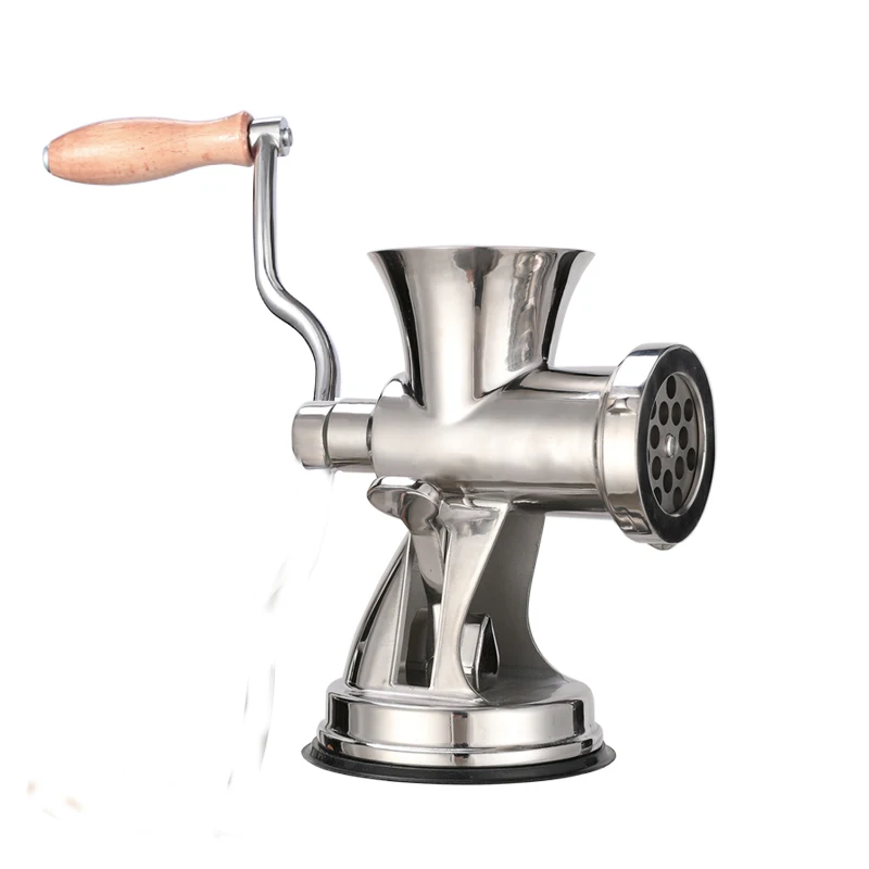 Hand Operated Meat Grinder Multifunctional Kitchen Appliance 304 Stainless Steel Home Manual Sausage Stuffer Mincer (Col