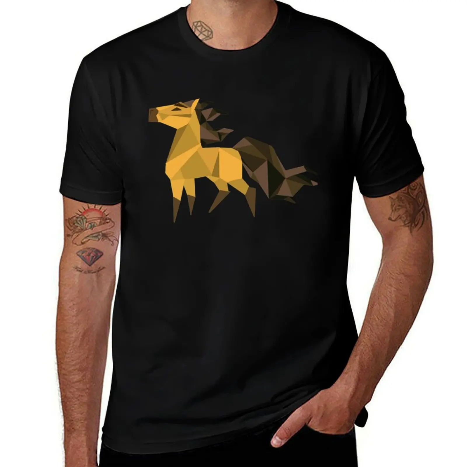 Spirit stallion of the cimarron-low poly (Spirit) T-Shirt Lightweight Basic Short Sleeve Shirt T-Shirt