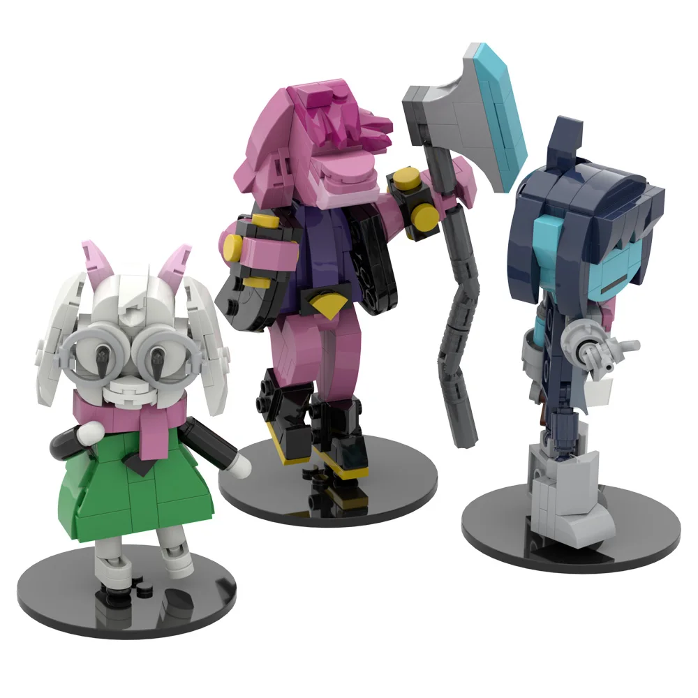 مجموعة مكعبات البناء Deltarune Ralsei Kris Susie Dark Prince Wizard Figure مجموعة نماذج قابلة للجمع لمحبي الكبار والاعبين #4