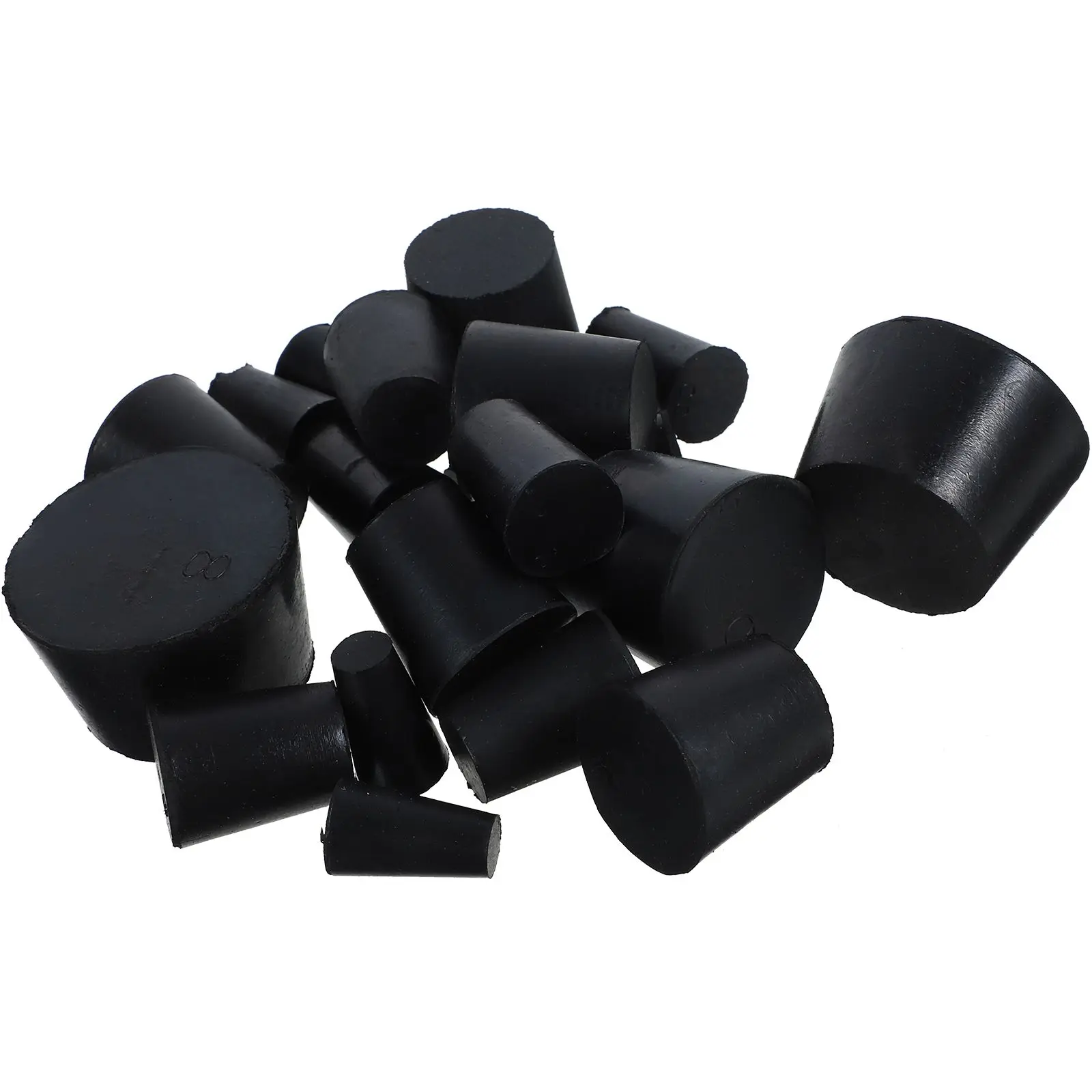 

21pcs Rubber 000#-8# Plugs Test Tube Sealing Compact Storage Scientific Rubber Plugs For Holes Research