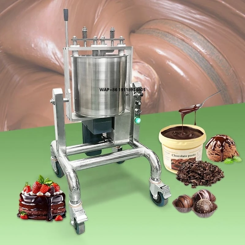 Ganash Melting Storage Tank Paste Make Grind Mixing Small Stone Grinder Chocolate Mixer Melanger Machine