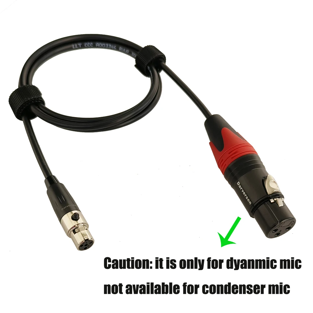 TA4F إلى XLR ميكروفون كابل ل شور bodypack الارسال اللاسلكي هيئة التصنيع العسكري نظام دي صندوق خلاط