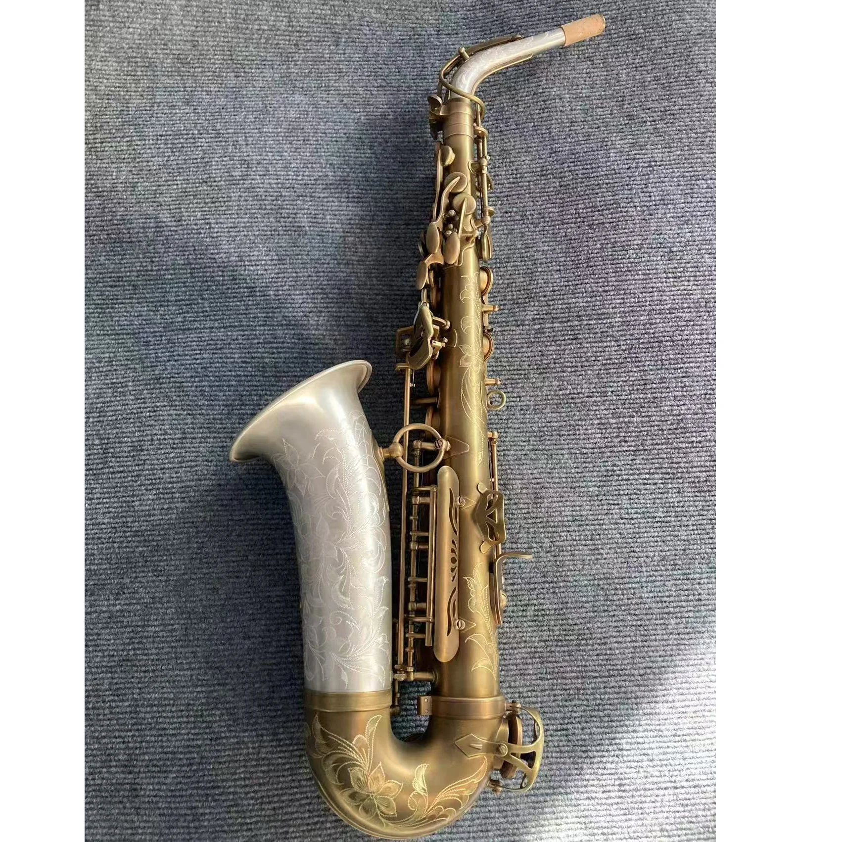 Eb Alto Saxophone Premium Instrument With Sterling Silver Bell And Neck Woodwind Instrument For Band Performers Players