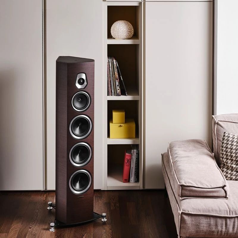 Thunder vine wood color three-way frequency floor-to-ceiling speaker